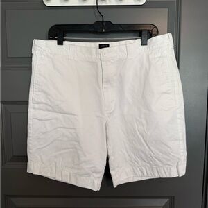 J. Crew Men's Classic White Flat Front Shorts